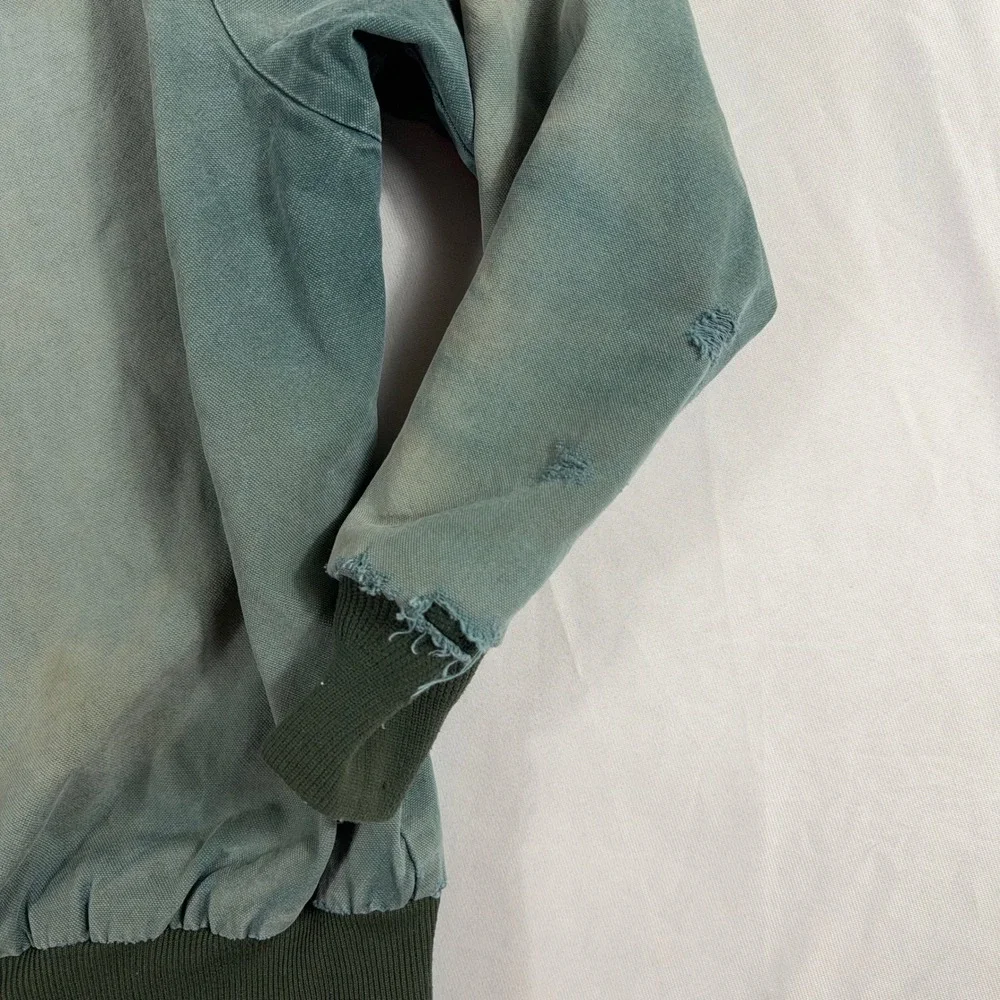 Thrashed Faded Jacket Sun Distressed Workwear Zip Hoodie‎ Grunge Skate XL
